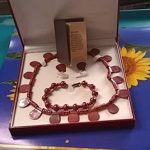 Artisan Copper Necklace-Earrings-Bracelet Set